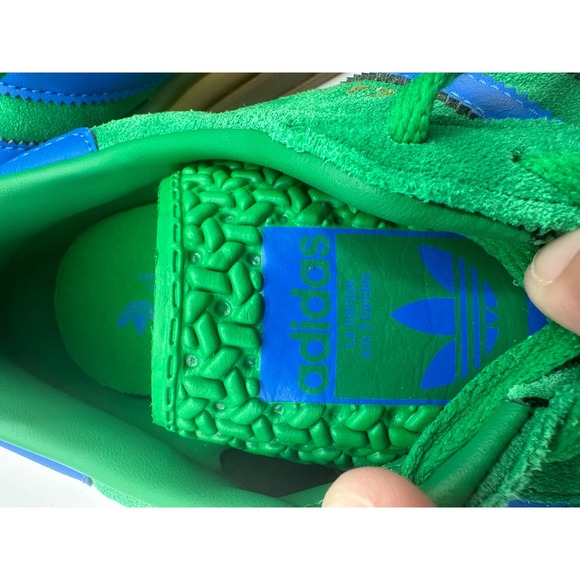 Adidas Gazelle Bold Stackform Platform Green Blue Suede Shoes Women's - Picture 9 of 11